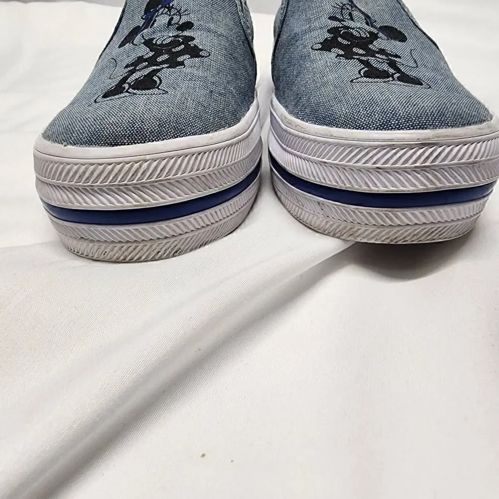 Keds Disney Minnie Mouse Shoes Flats Blue Deck Womens Size 5.5